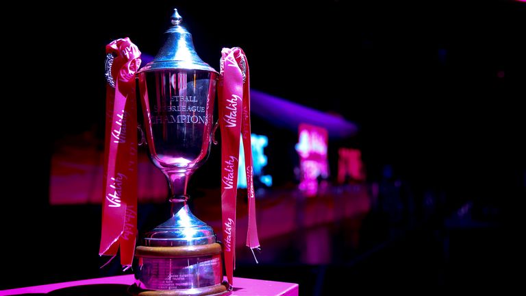 Vitality Super League trophy pictured during the match between London Pulse and Surrey Storm (credit: Ben Lumley Photography)