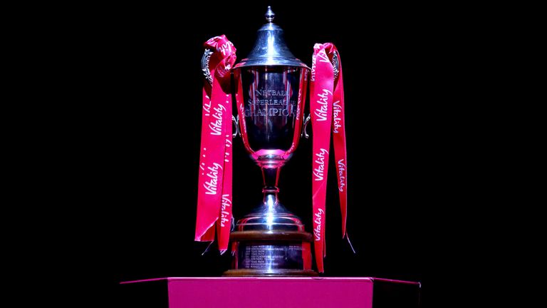 Vitality Super League trophy pictured during the match between London Pulse and Surrey Storm (credit: Ben Lumley Photography)