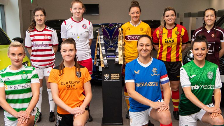 Players from various Scottish Women's Premier League clubs were at the launch of the new deal