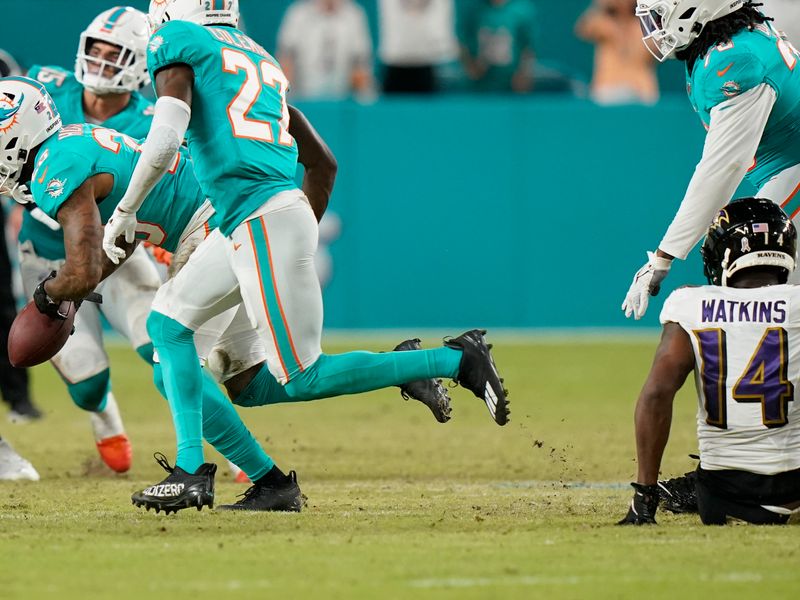 Ravens' 97-yard TD drive to end half changes tenor of game vs. Dolphins