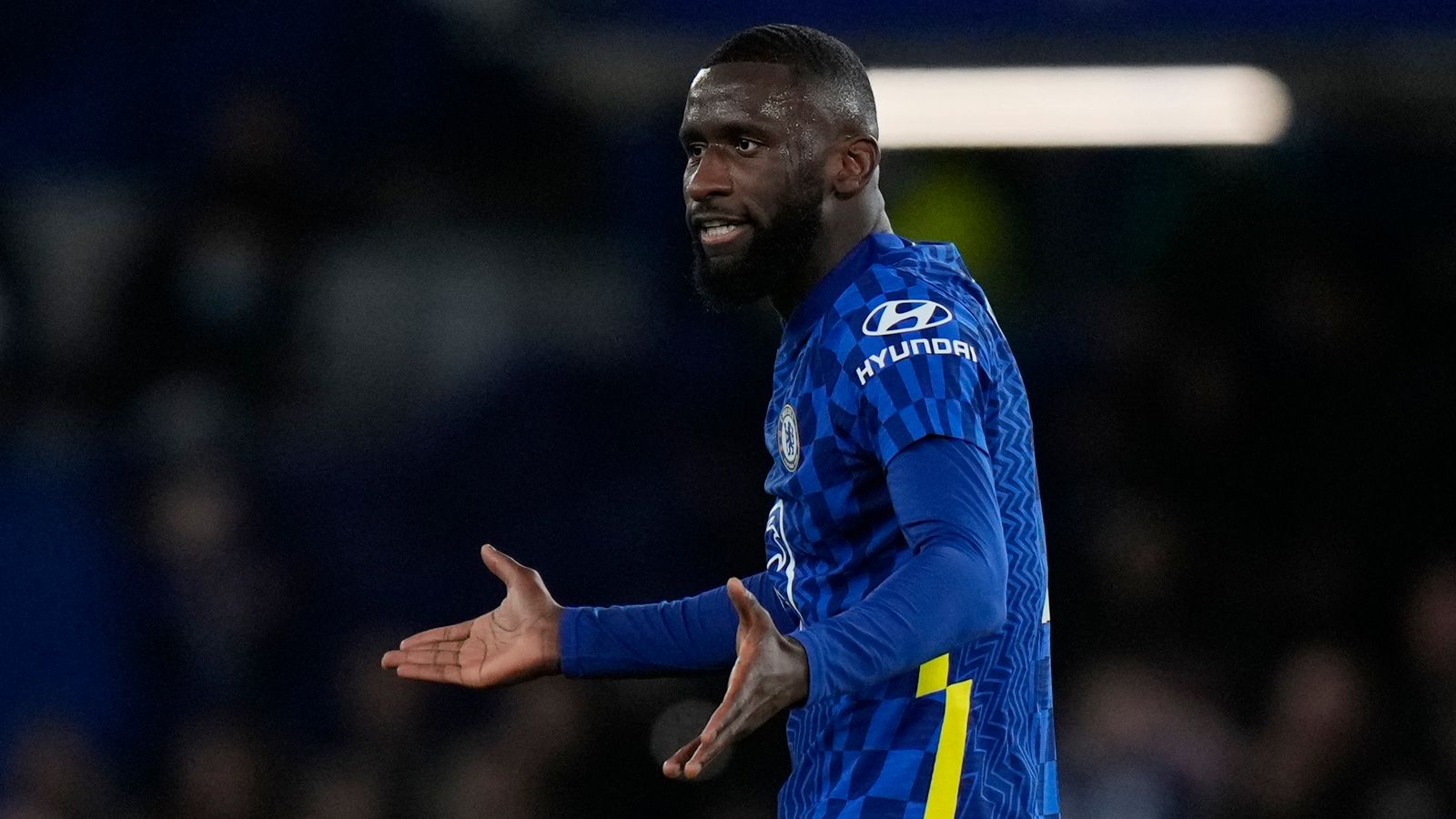 Two arrests after objects thrown at Chelsea's Antonio Rudiger from Stamford Brid..