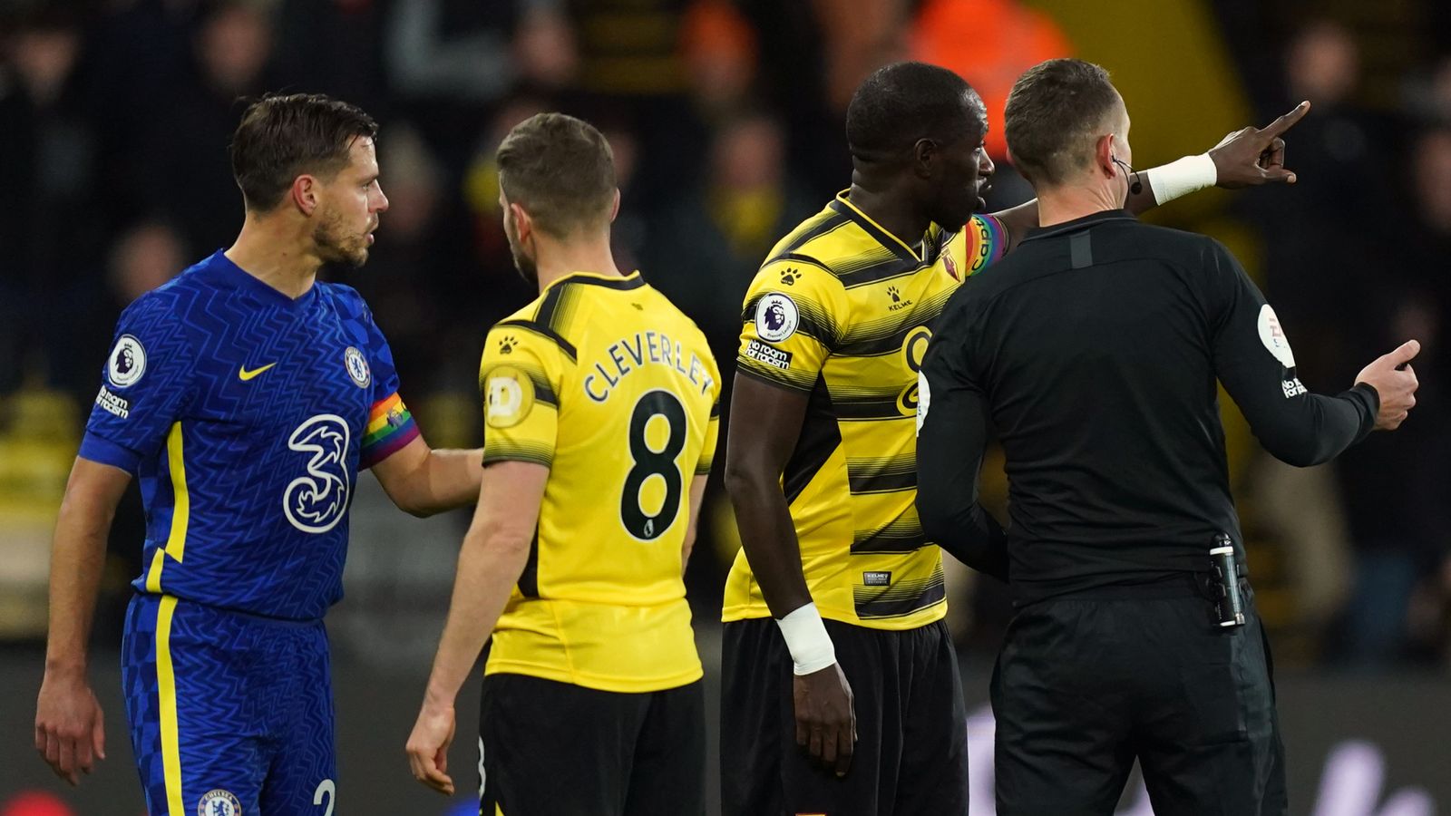 Fan 'stable' after cardiac arrest at Watford; Southampton medical emergency also..