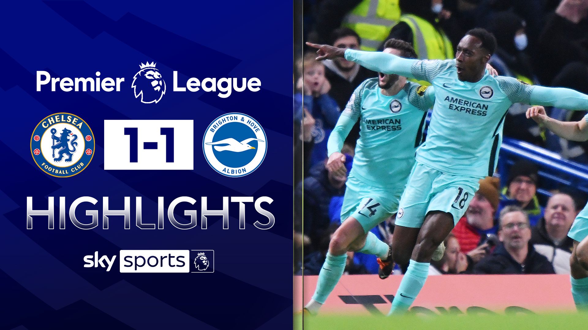 Late Welbeck header costs Chelsea two points