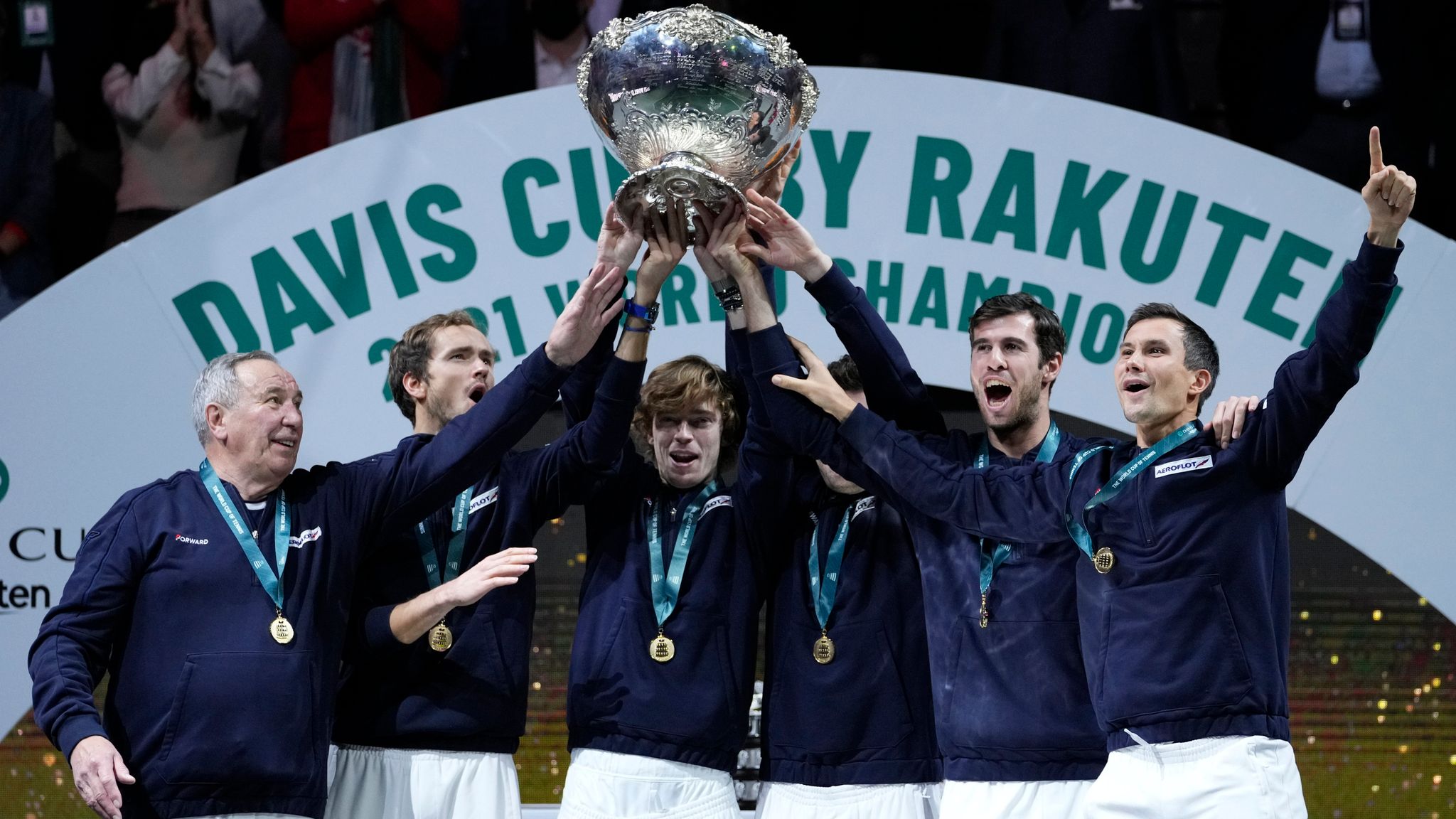 Davis Cup Daniil Medvedev and Andrey Rublev secure title for Russian Tennis Federation over Croatia in Madrid Tennis News Sky Sports