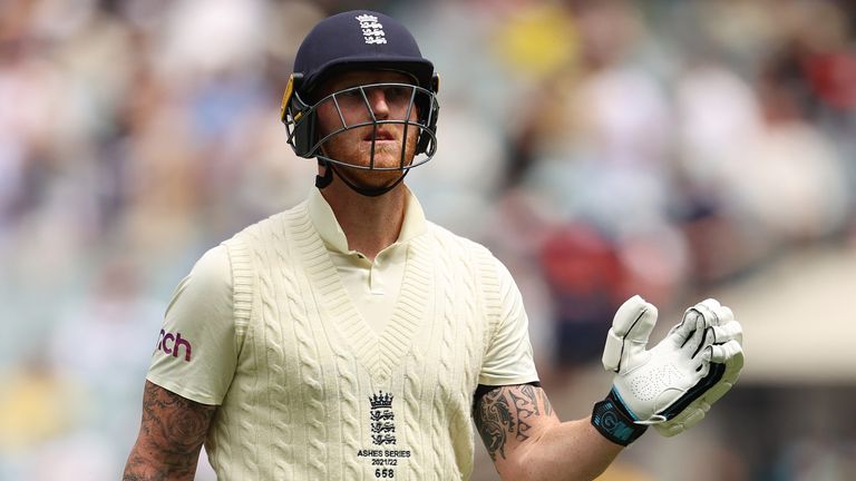 Ben Stokes fell for 25 as England were rolled for 185 on day one of the Boxing Day Test