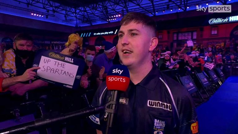 Borland gave his thoughts after winning 3-2 with a nine-darter against Brooks