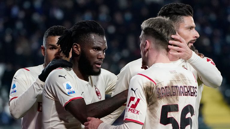 Franck Kessie was the star for AC Milan as they beat Empoli