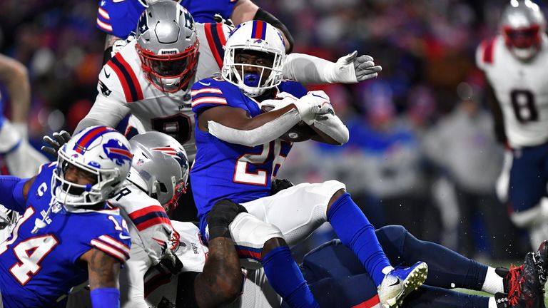 The best of the action from the clash between the New England Patriots and the Buffalo Bills in Week 13 of the NFL season.
