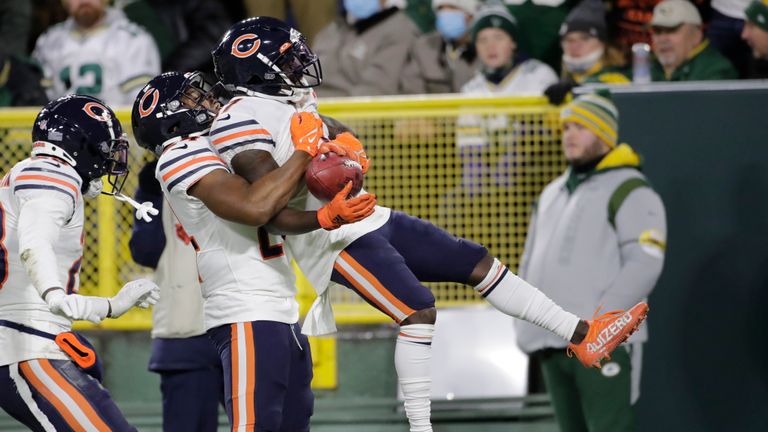 Jakeem Grant left Green Bay&#39;s defence in his wake as he made an explosive 97-yard punt return for a touchdown to extend Chicago&#39;s lead in the second quarter.