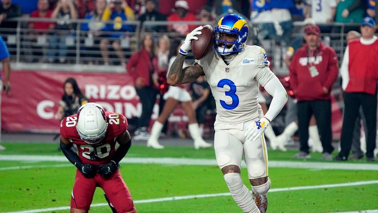 Odell Beckham Jr had his third straight game with a touchdown reception as the Los Angeles Rams got on the scoreboard in the second quarter.