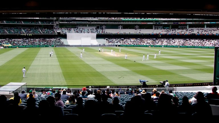 A General View of the field during day three of the Second Vodafone Test cricket match between Australia and India at the Melbourne Cricket Ground on December 28, 2020 in Melbourne, Australia. (Photo by Brett Keating/Speed Media/Icon Sportswire)