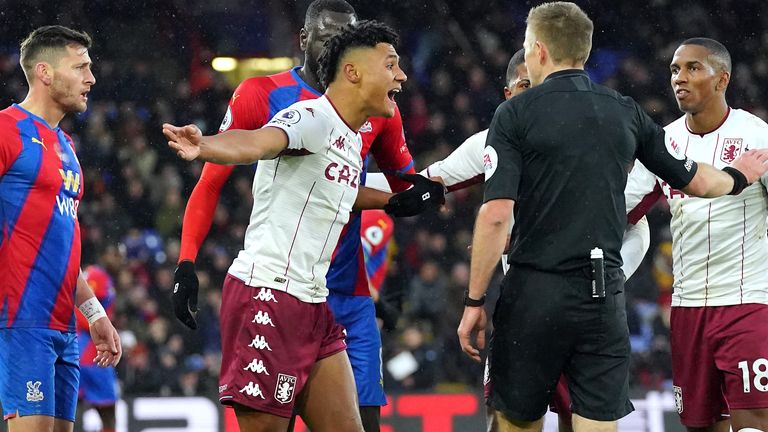 Crystal Palace and Aston Villa have both been charged by the FA over the conduct of their players during their November match (PA)