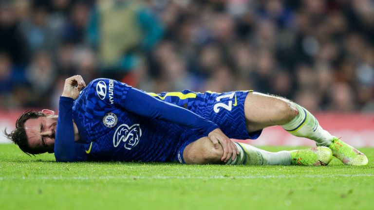 Ben Chilwell injured his knee against Juventus in November