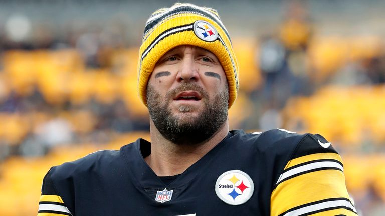 Pittsburgh Steelers quarterback Ben Roethlisberger before an NFL football game against the Baltimore Ravens at Heinz Field, Sunday, Dec. 5, 2021 in Pittsburgh. (Winslow Townson/AP Images for Panini)