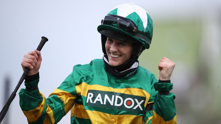 Rachael Blackmore after winning the Grand National on Minella Times