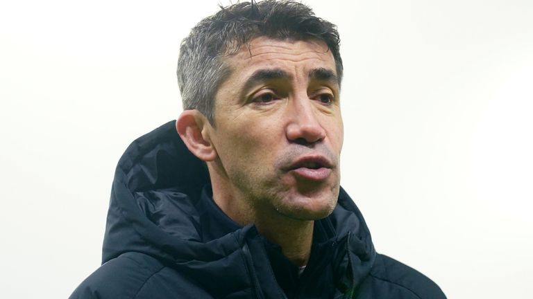 The head coach of the Wolves Bruno Lage (PA)