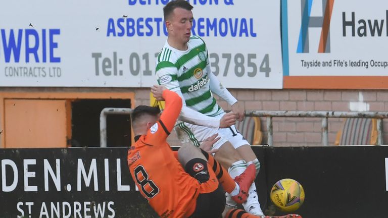 Calum Butcher's been handed a retrospective red card for his crunching challenge on Celtic's David Turnbull