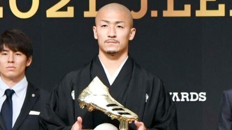Daizen Maeda was awarded the joint golden boot in the J League last season (Credit: Kyodo)