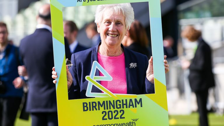 BIRMINGHAM, ENGLAND - AUGUST 13: Common Wealth Games President Dame Louise Martin during the Commonwealth Games new sport announcement at Edgbaston on August 13, 2019 in Birmingham, England. (Photo by Barrington Coombs/Getty Images for Commonwealth Games Federation)