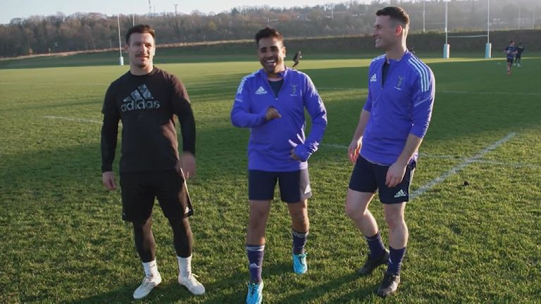 Danny Care tried to pass on his technique but Ranj couldn't quite master it...