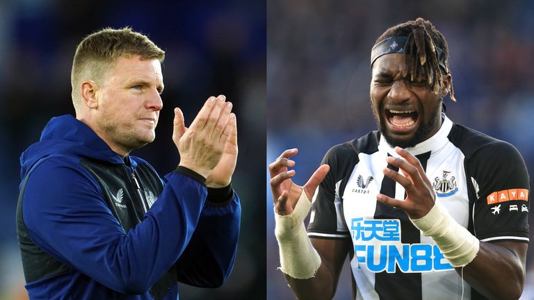 Eddie Howe and Allan Saint-Maximin