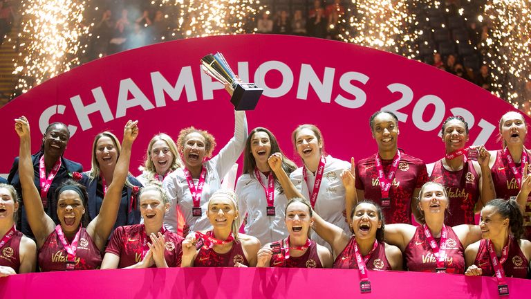 Despite the third-Test loss, England's Vitality Roses celebrated a first series win against Jamaica since 2013