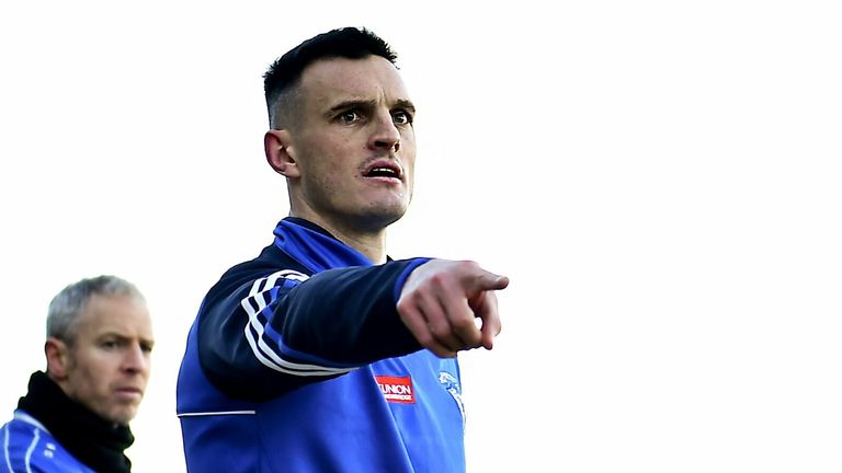 5 December 2021; Naas player manager Eoin Doyle during the AIB Leinster GAA Football Senior Club Championship Quarter-Final match between Naas and Blessington at St Conleth's Park in Newbridge, Kildare. Photo by David Fitzgerald/Sportsfile