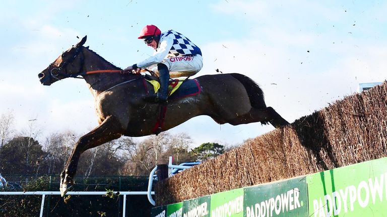 Galvin and Davy Russell in action at Leopardstown during the Savills Chase
