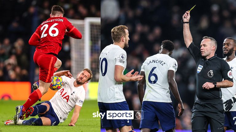 Did Harry Kane have seen the color red for his challenge on Andrew Robertson?