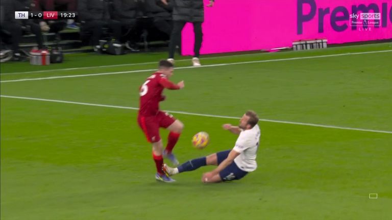Should Harry Kane have seed red for this tackle on Andrew Robertson?