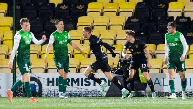 Livingston's Jack McMillan celebrates his winner