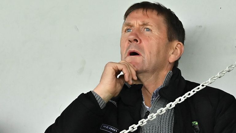 New Kerry manager Jack O'Connor watches on from the stands