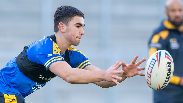 Picture by Allan McKenzie/SWpix.com - 23/11/2021 - Rugby League - Betfred Super League - Leeds Rhinos Training - Headingley Rugby Stadium, Leeds, England - Jack Sinfield.