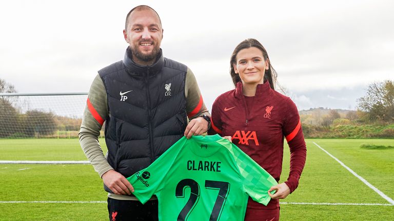 LFC Women goalkeeping coach Joe Potts is excited to see how new signing Charlotte Clarke develops