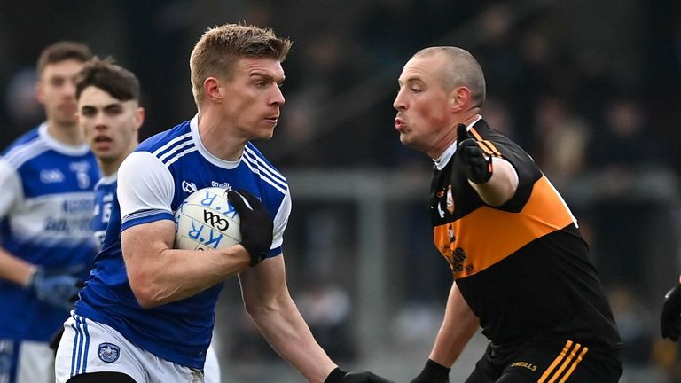 Tommy Walsh of Kerins O'Rahilly's in action against Kieran Donaghy of Austin Stacks