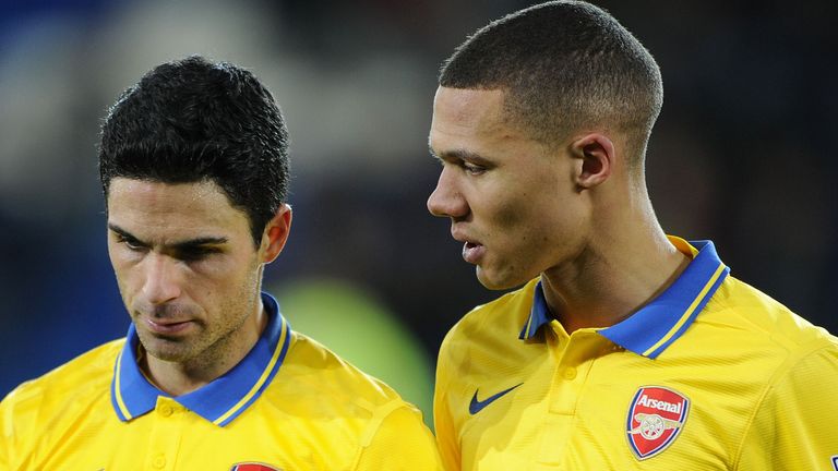 Kieran Gibbs played alongside Mikel Arteta at the Emirates between 2011 and 2016