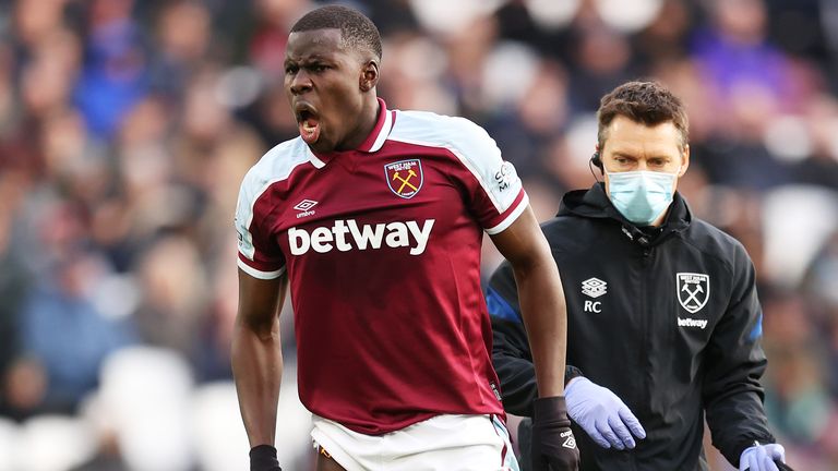 Kurt Zouma: West Ham defender suffers hamstring tendon injury | Football  News | Sky Sports