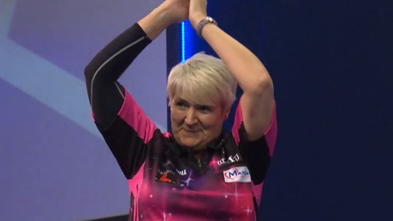 Lisa Ashton ahead of her round one match in the World Darts Championship