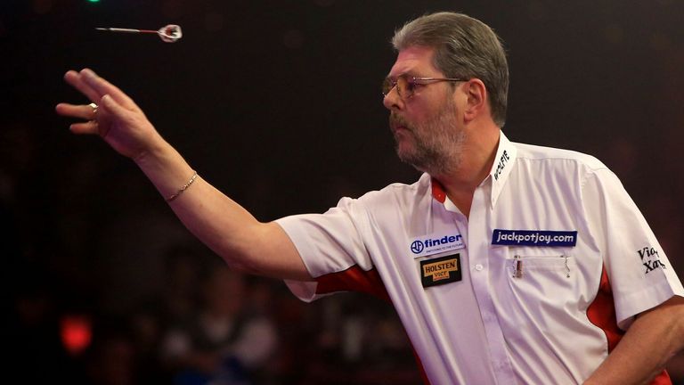 Martin Adams during his match against Scott Mitchell  during the 2015 BDO Lakeside World Professional Darts Championships at the Lakeside Complex. PRESS ASSOCIATION Photo. Picture Date: Sunday January 11, 2015. See PA story DARTS World. Photo credit should read: John Walton/PA Wire.