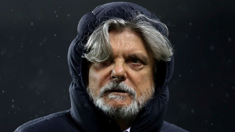 Massimo Ferrero, Sampdoria president, has been transferred to prison after being arrested for corporate crimes