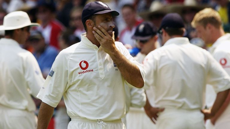 Nasser Hussain, The Ashes, Brisbane 2002 (Getty Images)