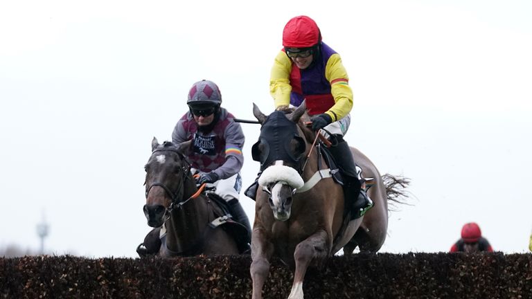Native River, ridden by Jonjo O'Neill Jr, finished a distant second in the Many Clouds Chase