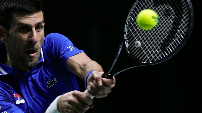 Novak Djokovic beat Croatia's Marin Cilic to give Serbia hope in their Davis Cup semi-final encounter