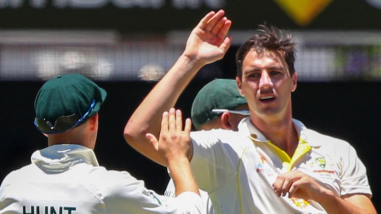 Pat Cummins returned to Australia's side after Covid isolation and picked up three wickets in the first session