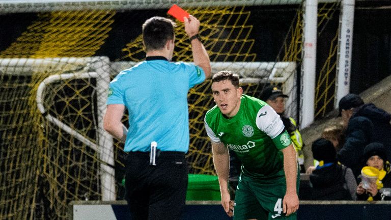 SNS - Paul Hanlon is sent off against Livingston