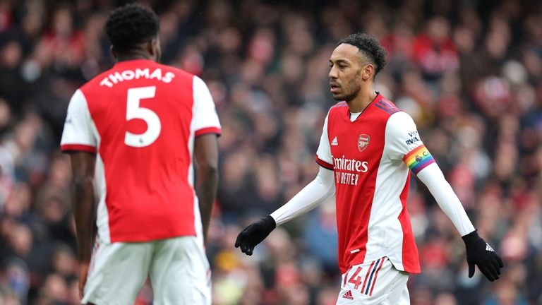 Aubameyang has gone five games with a Premier League goal