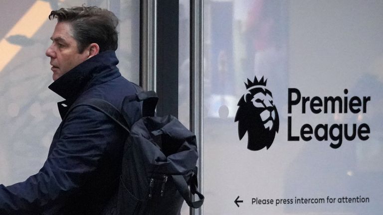 Premier League CEO Richard Masters arrived at the League's headquarters in London on Monday ahead of the meeting