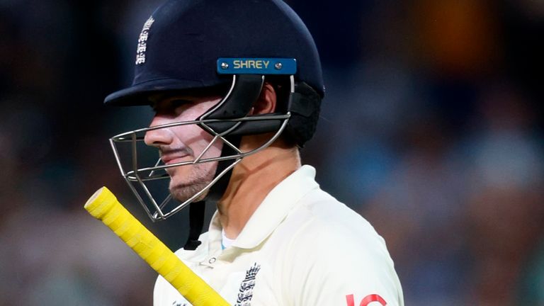 ADELAIDE, AUSTRALIA - DECEMBER 17: Rory Burns of England bowled Mitchell Starc of Australia during the Second Test Match in the Ashes series between Australia and England at The Adelaide Oval on December 17, 2021 in Adelaide, Australia. (Photo by Peter Mundy/Speed Media/Icon Sportswire)                   