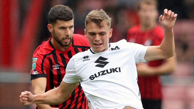 Twine made his MK Dons debut in the 5-0 Carabao Cup defeat to Bournemouth on July 31