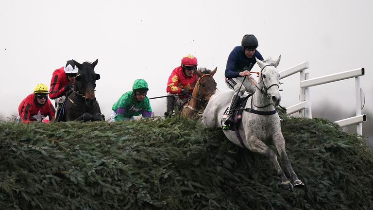 Snow Leopardess clears &#39;The Chair&#39;, Aintree&#39;s famous National fence